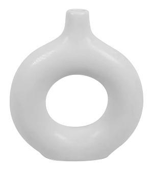 VASE ROND TAILLE H.15CM BLANC