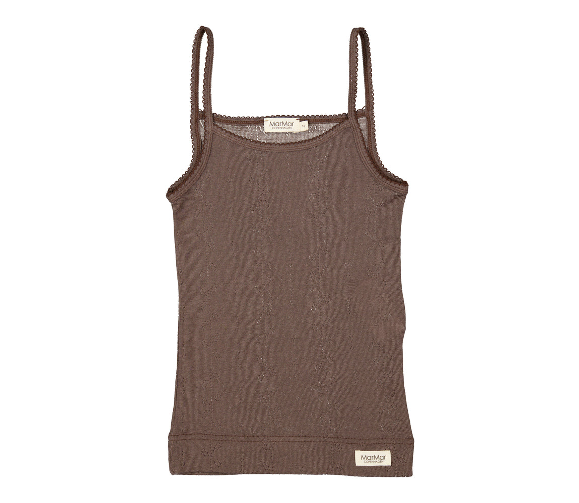 Strap Vest, Uld Pointelle Undertrøje - Terre