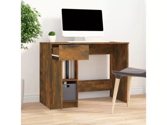 Bureau Chêne fumé 100x50x75 cm Bois d'ingénierie