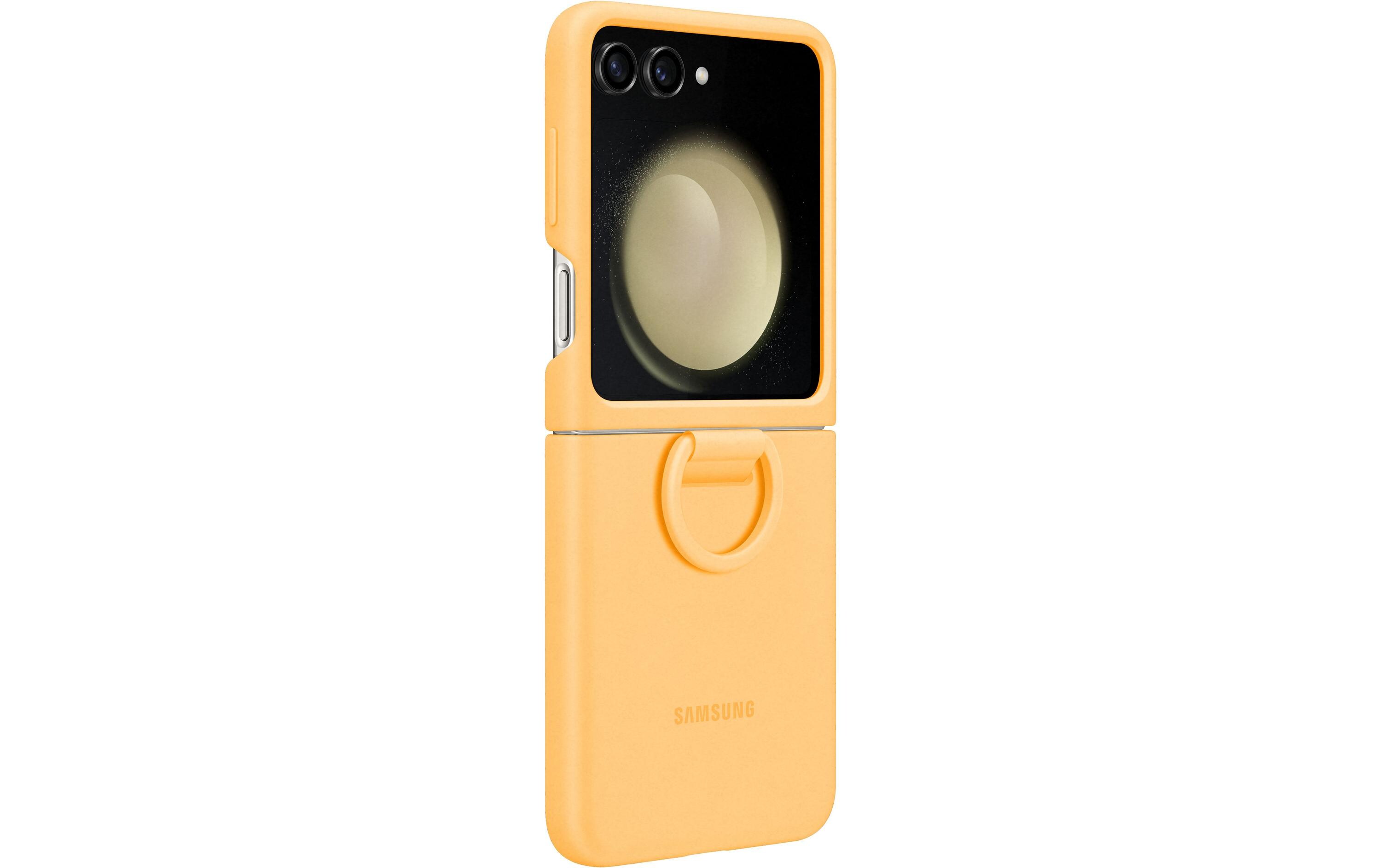 Back Cover EF-PF731 Silicon Case Galaxy Z Flip5 mit RingSilikon-Schutzhülle mit Ring für das Samsung Galaxy Z Flip5