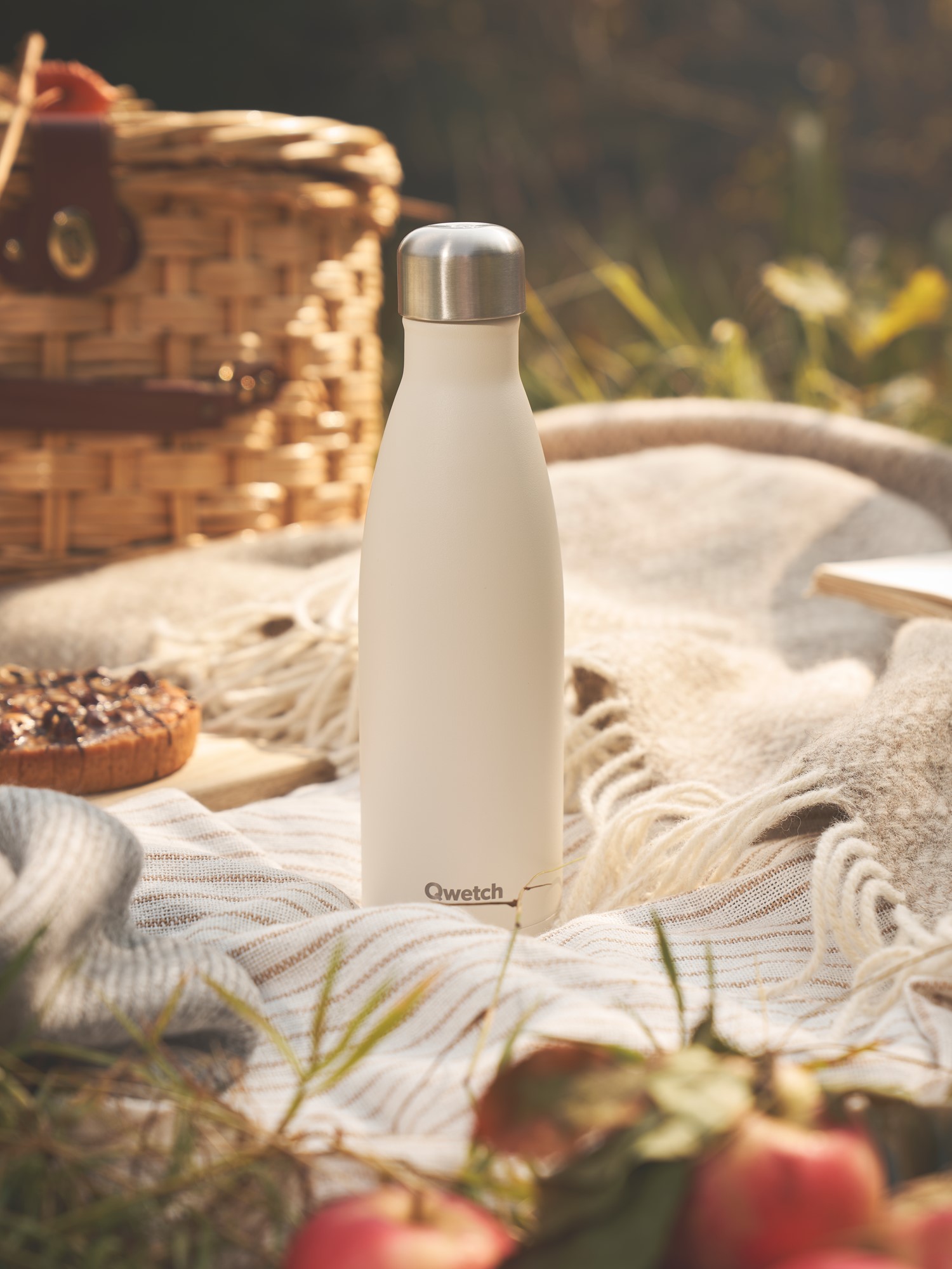 Termoflaske 500 ml | Rustfrit stål. Ø7 x 27 cm. | Off White | Qwetch