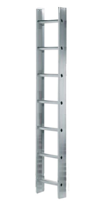 Zarges dakladder, 15 sporten, naturel aluminium