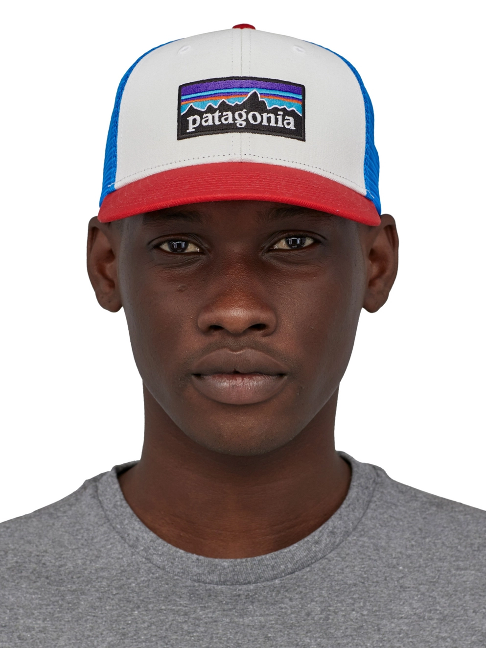 Patagonia P-6 Logo Trucker Cap white