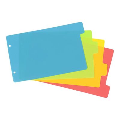 Viquel Happy Fluo - Intercalaire 4 positions - pour fiches Bristol 14,5 x 22,5 cm