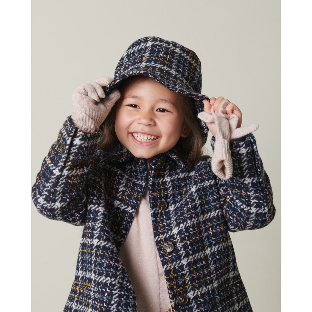 Køb MarMar Wool Glitter Navy Check Olive Jakke