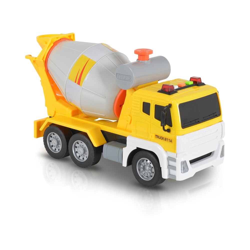 Moni Spielzeug Betonmischer 1:12 WY811A LKW, Musik, Lichteffekte, Mischtrommel gelb