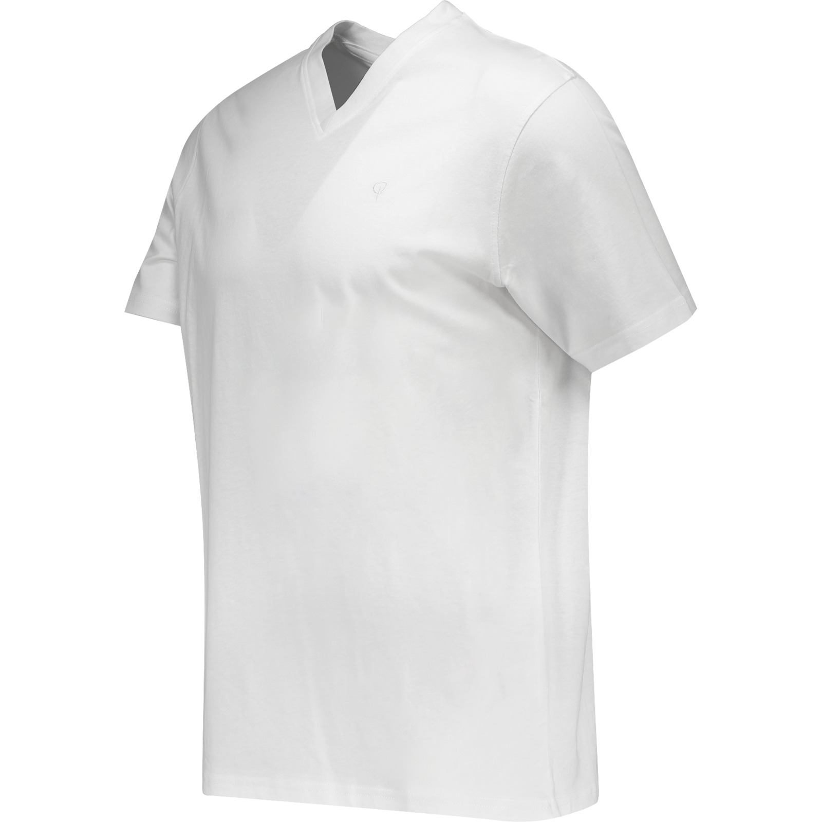 Herren-T-Shirt Bio mit V-Ausschnitt, weiss