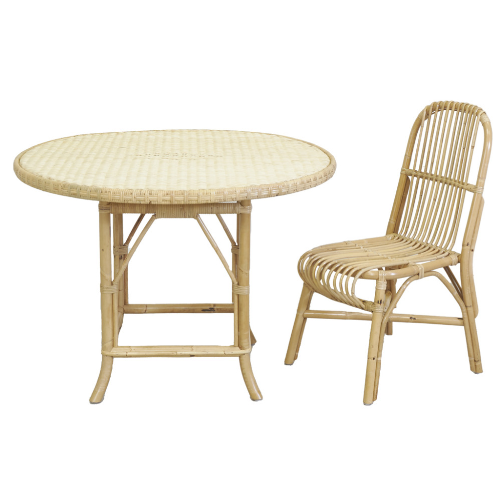 Table ronde en rotin naturel ø 120