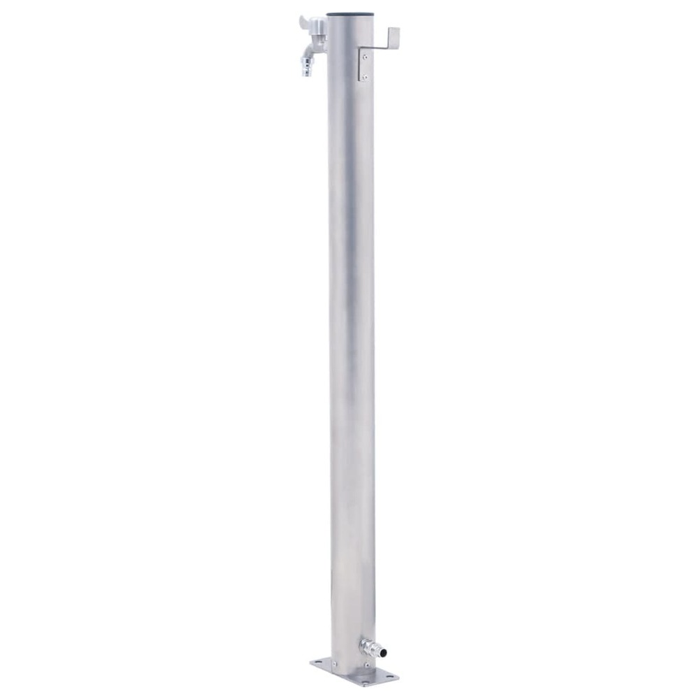 Colonne à eau de jardin 80 cm acier inoxydable rond
