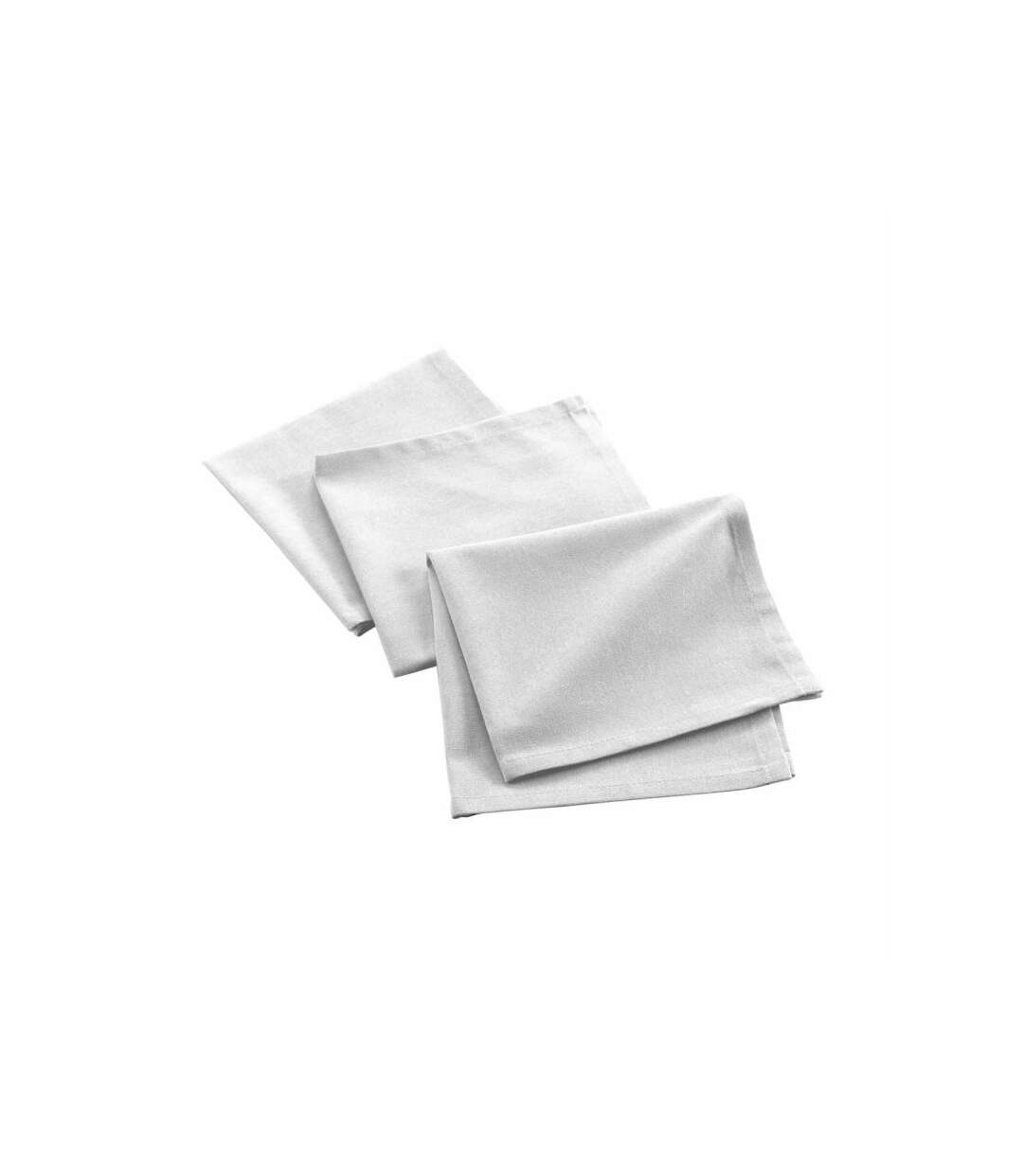 Lot de 3 Serviettes de Table Mistral 40x40cm Blanc