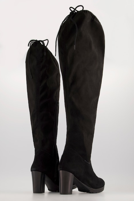 Overknee-Stiefel, XXL-Schaft, Reißverschluss, Weite H