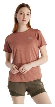 Maillot manches courtes New Balance Athletics Rouge Femme