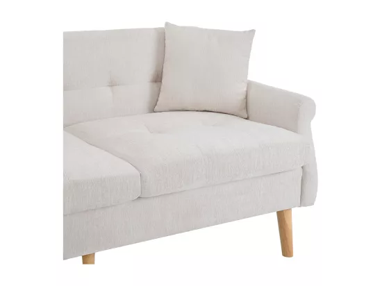 Design moderne, meubles rembourrés, canapé double, canapé rembourré avec coussins épais, beige