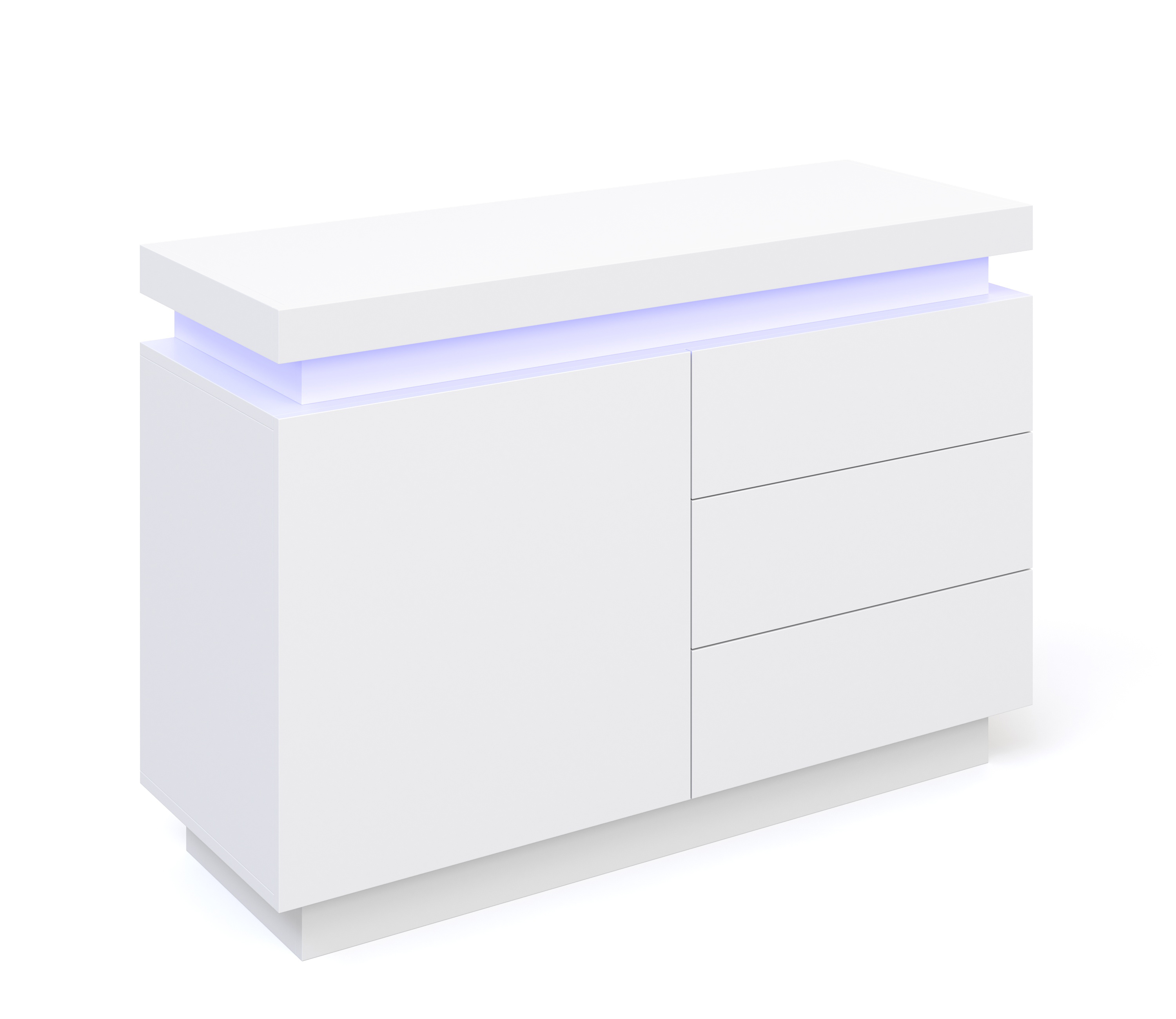 Sideboard LED GIANNI 110 x 75 cm weiss