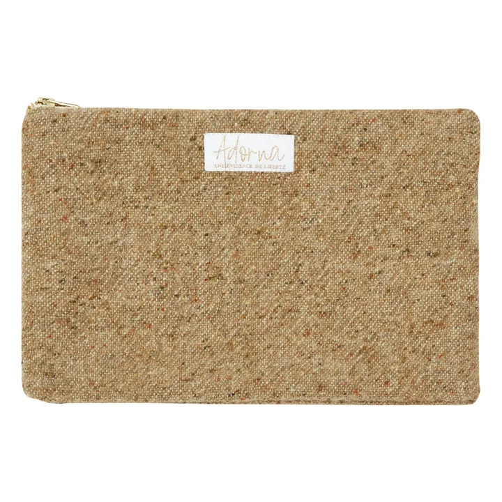 Adorna Pochette en laine et lin | Noisette