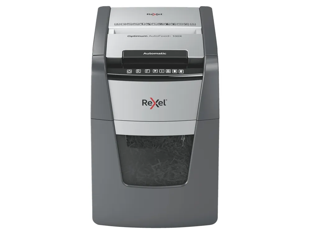 Makulator Rexel Optimum AutoFeed  100X krydsmakulering 4x28 mm (P-4)