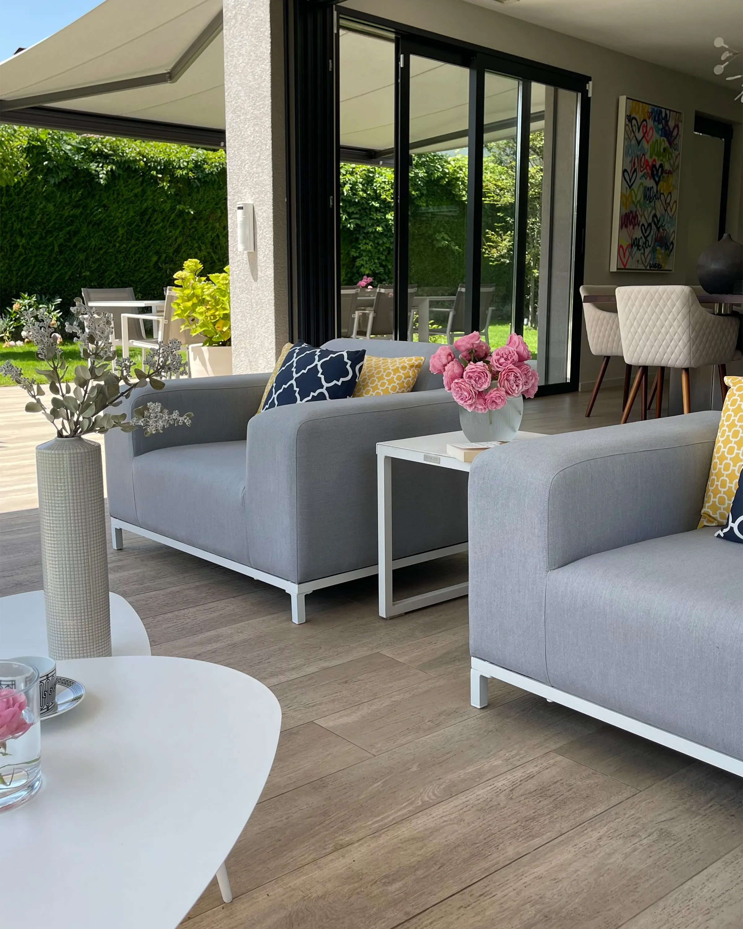 Tuin loungebank 3-zits ROVIGO Grijs