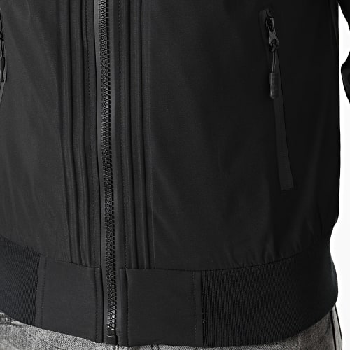 Veste Zippée A Capuche Noir