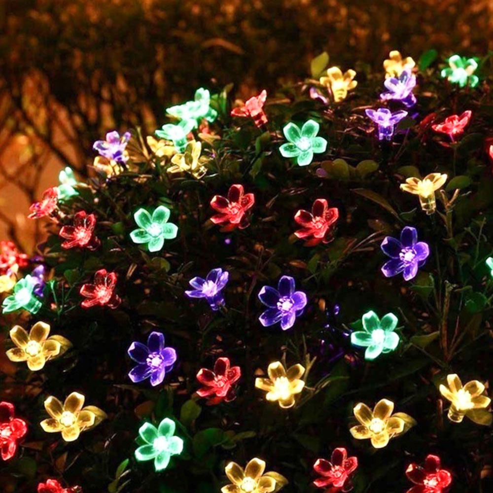 (3m) 20 LED's Deko Lichterkette Blumen Beleuchtung (Batteriebetrieben) - Bunt