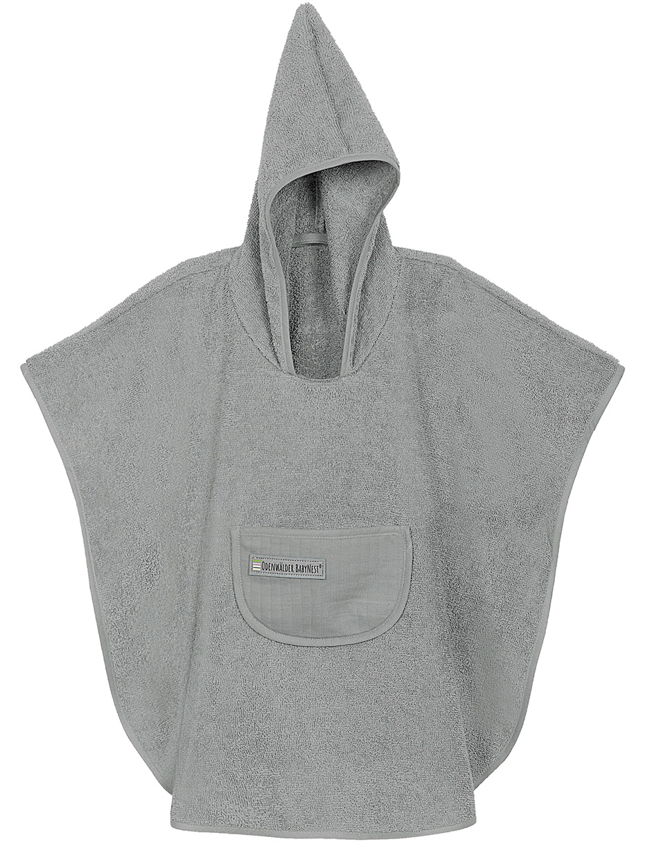 Frottee-Badeponcho UNI in grey