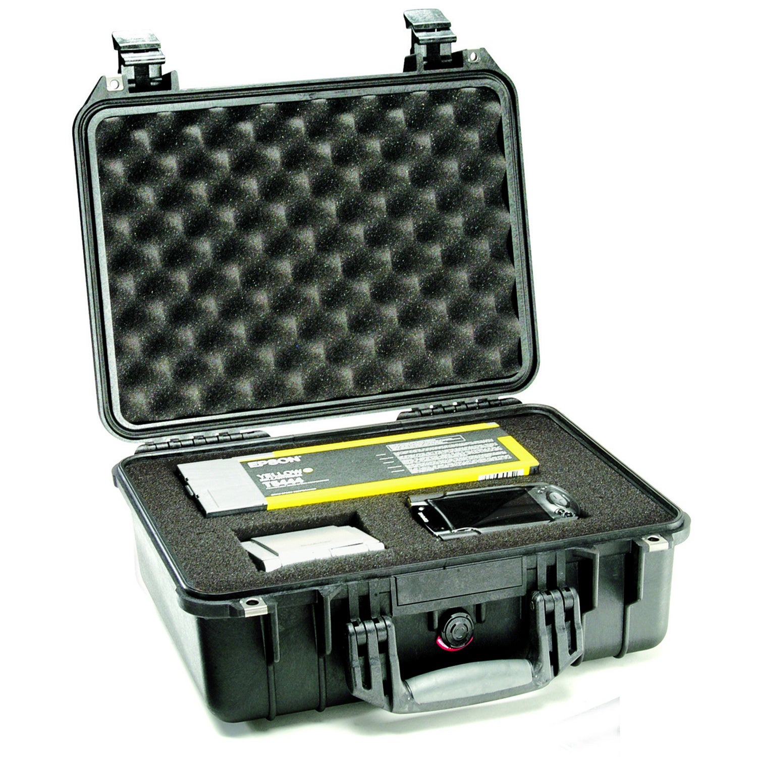 Peli 1450 BKF flightcase zwart met schuim 371x258x152 mm