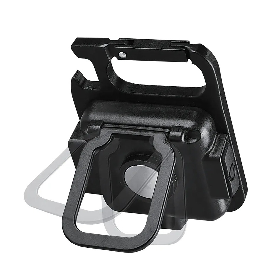 (2er Set) 6W LED Mini Akku Handlampe Schlüsselanhänger Taschenlampe mit Magnet / Aufhängehaken / Flaschenöffner (65 00163) - Schwarz