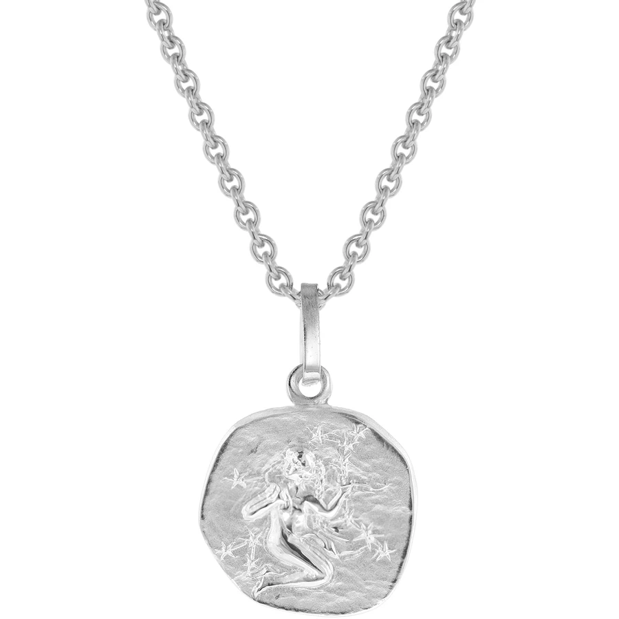 trendor Kinder Sternzeichen Jungfrau Weißgold 333 Anhänger + Kette silver
