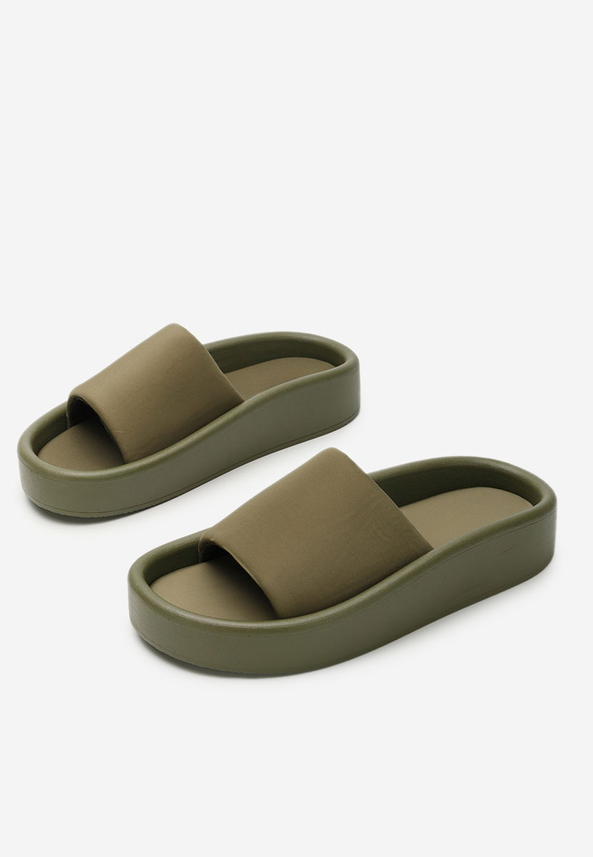 Claquettes femme vert Teneres