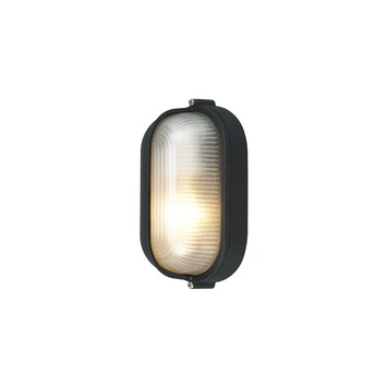 KARWEI buitenlamp bull-eye Tom zwart half bedekt