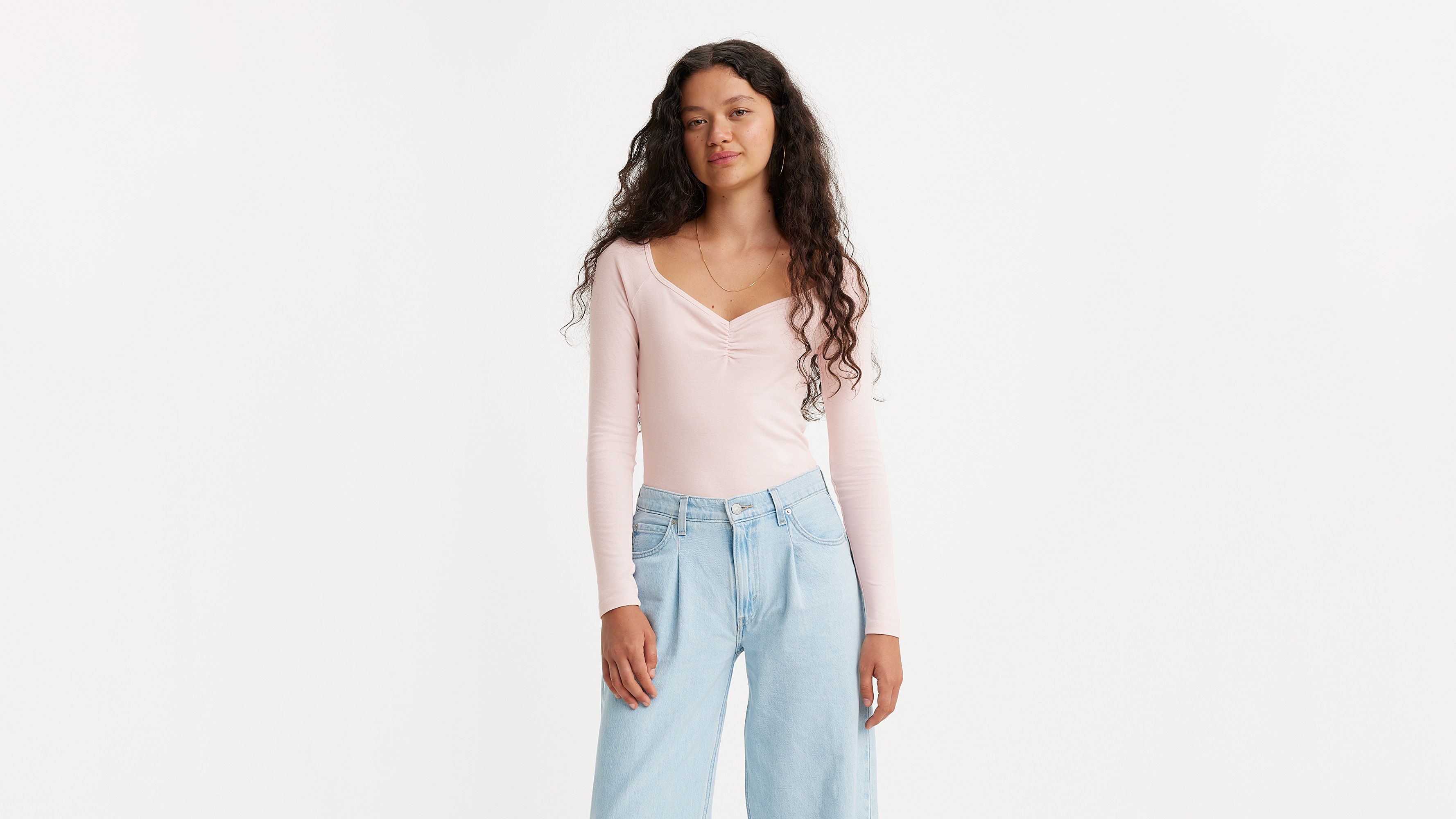 Haut manche longue Heavenly - Mauve Chalk - Rose