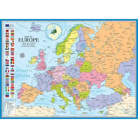Eurographics Karte von Europa, 1000 Teile