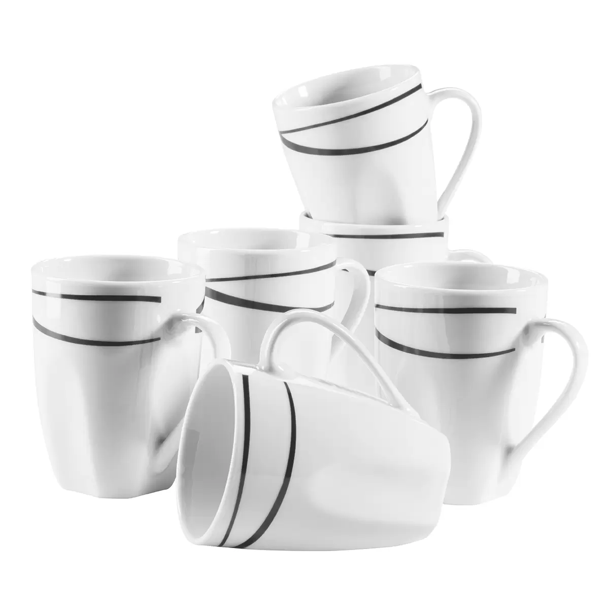 Kaffeebecher 6er Set Oslo weiss