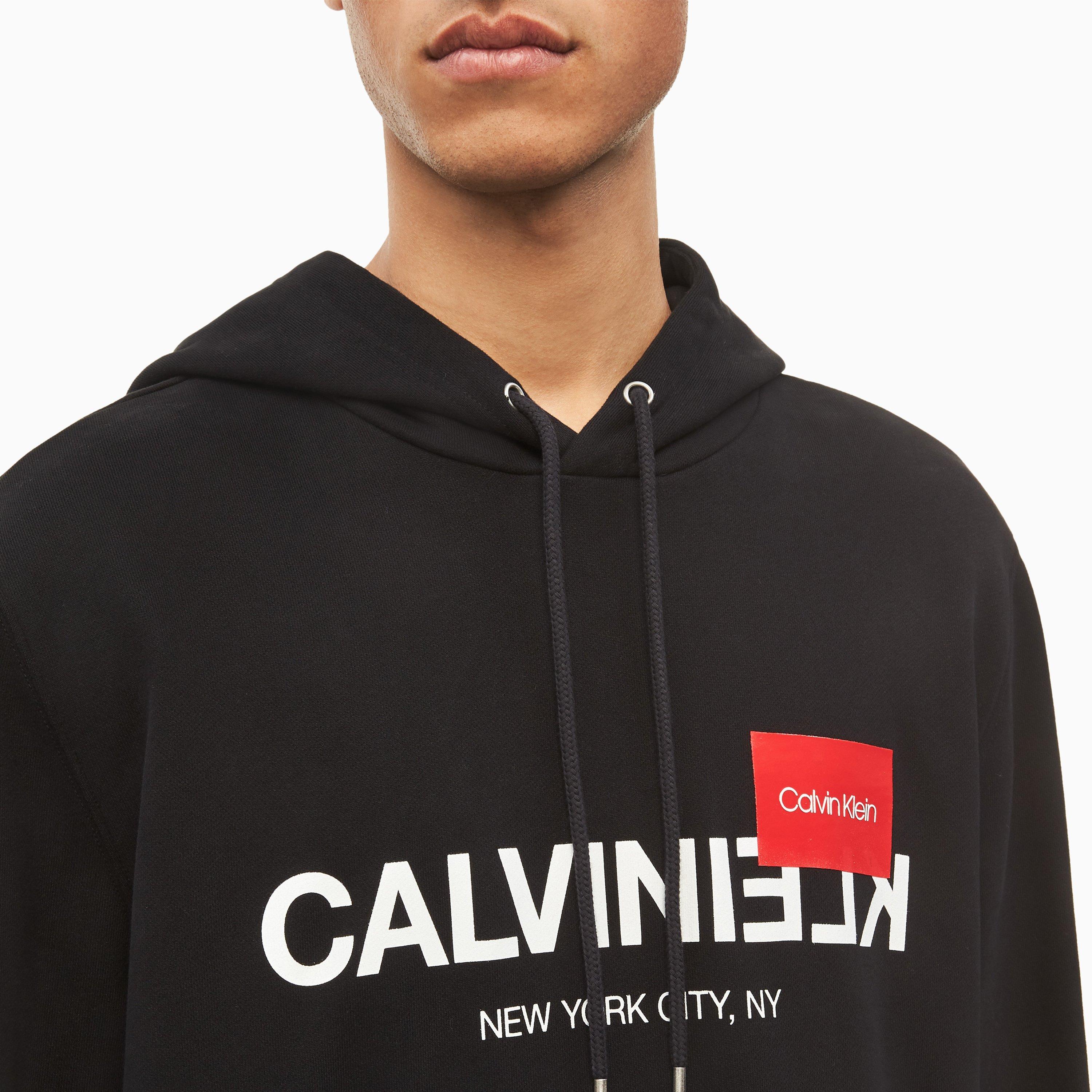 Calvin Klein Text Reverse Logo Hoodie