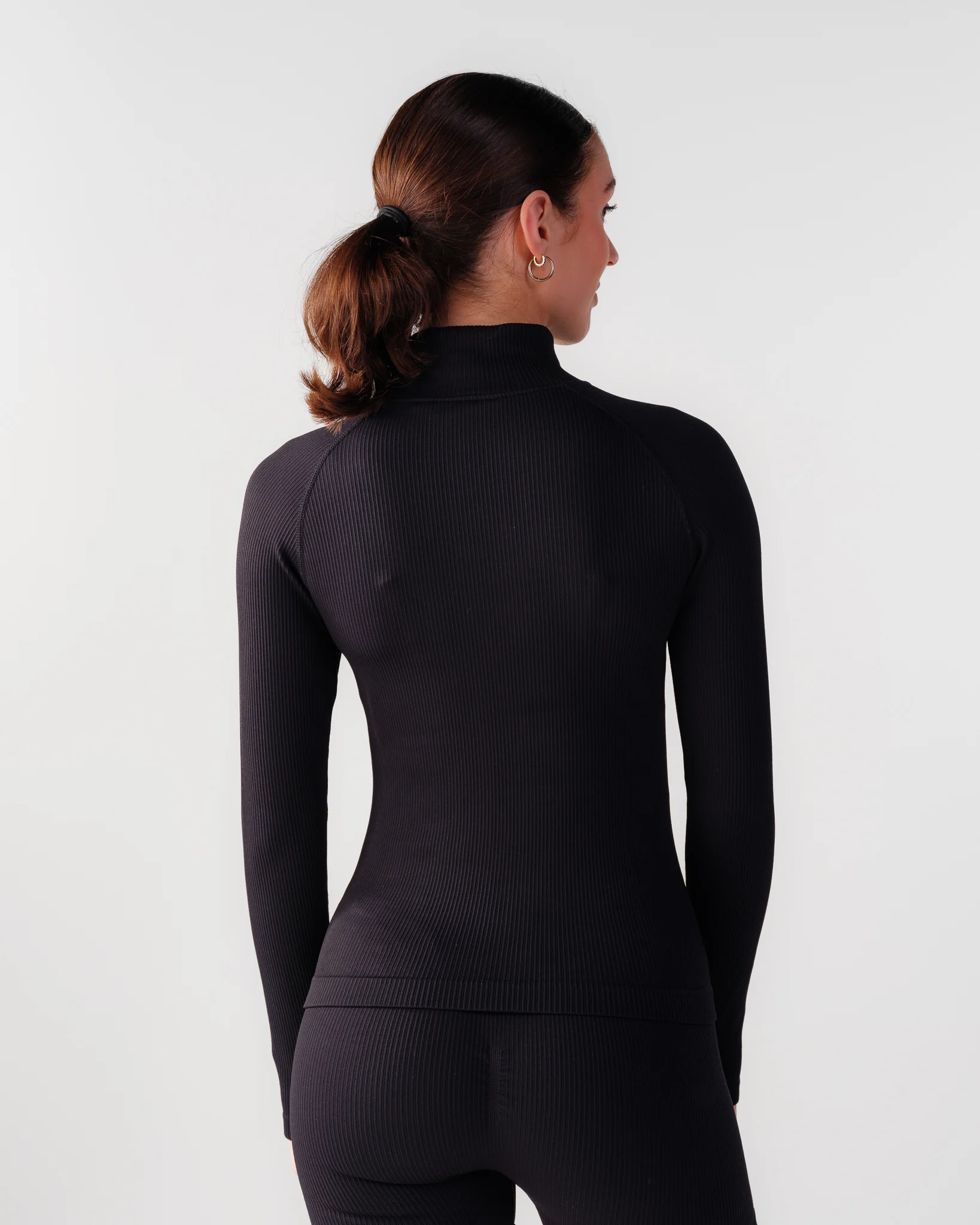 Bumpro Perfect Rib Sweatshirt Turtleneck Black