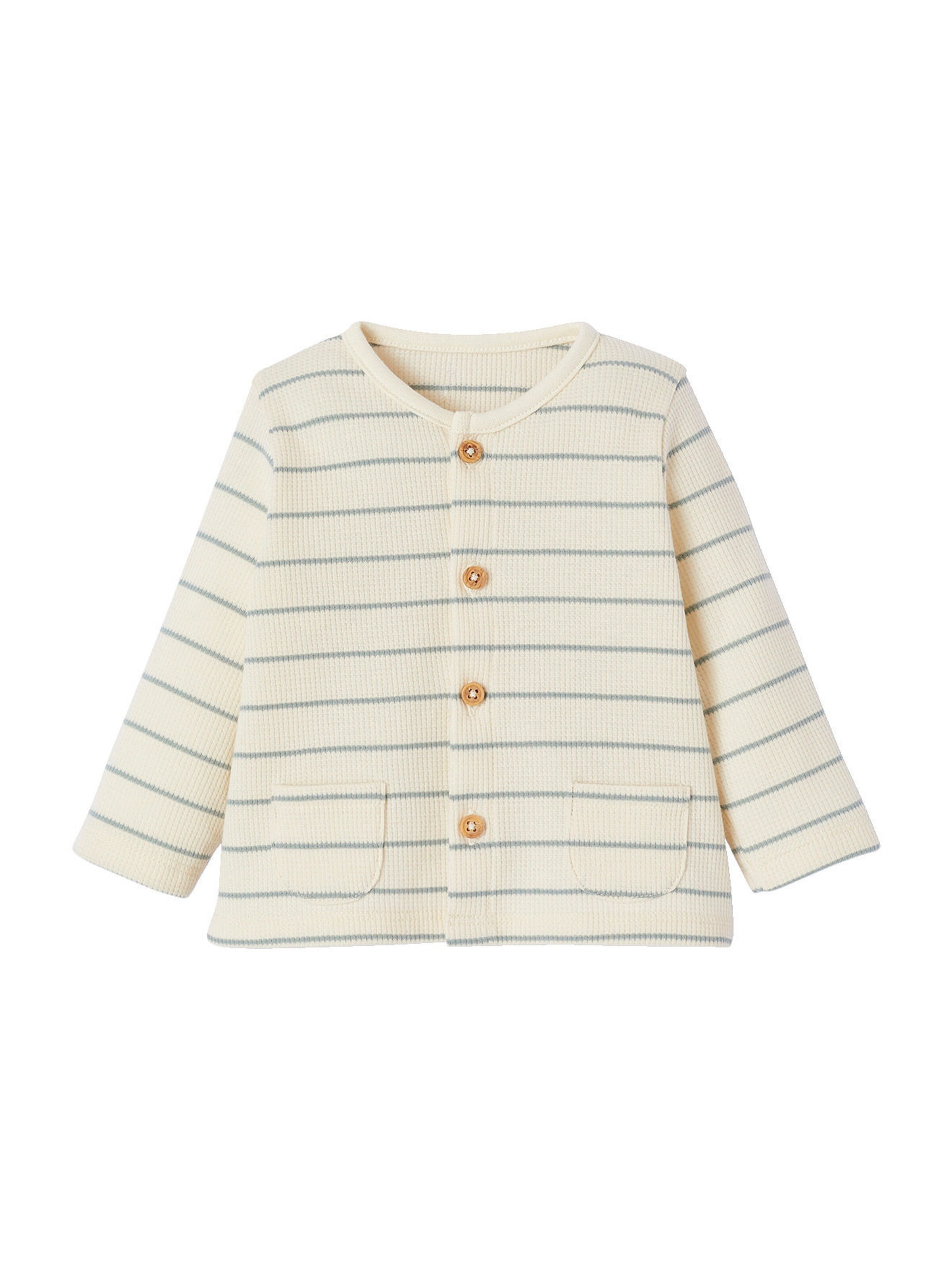 Vertbaudet Bio-Kollektion: Baby-Set aus Jacke und Hose für Neugeborene wollweiß