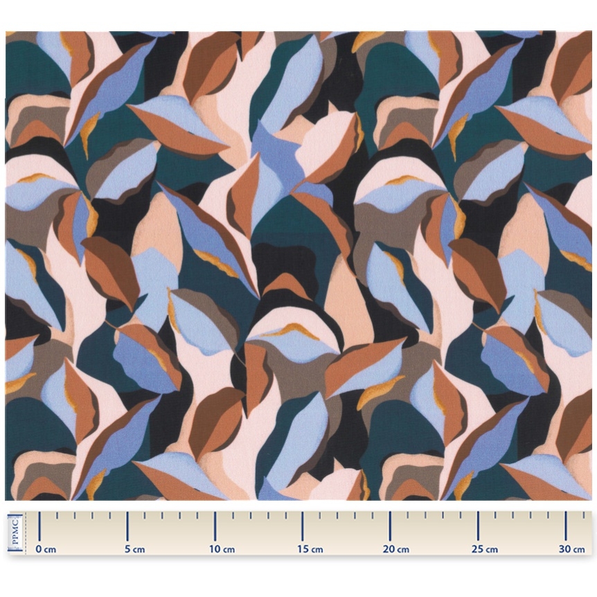 Coupon Tissu 50 Cm Vague D'automne