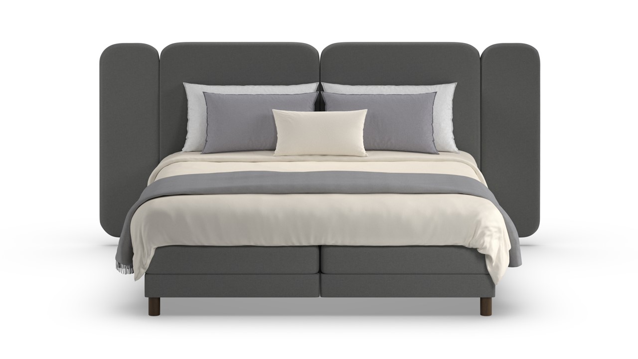 Elektrische boxspring Ridge met Kårlsson Excellence matras - Warm wool anthracite