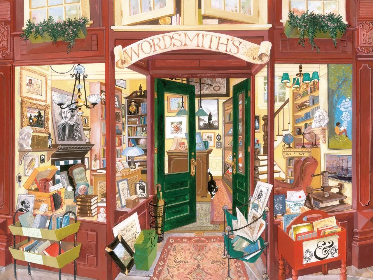 Ravensburger - Puslespil Wordsmith's Bookshop 1500 brikker