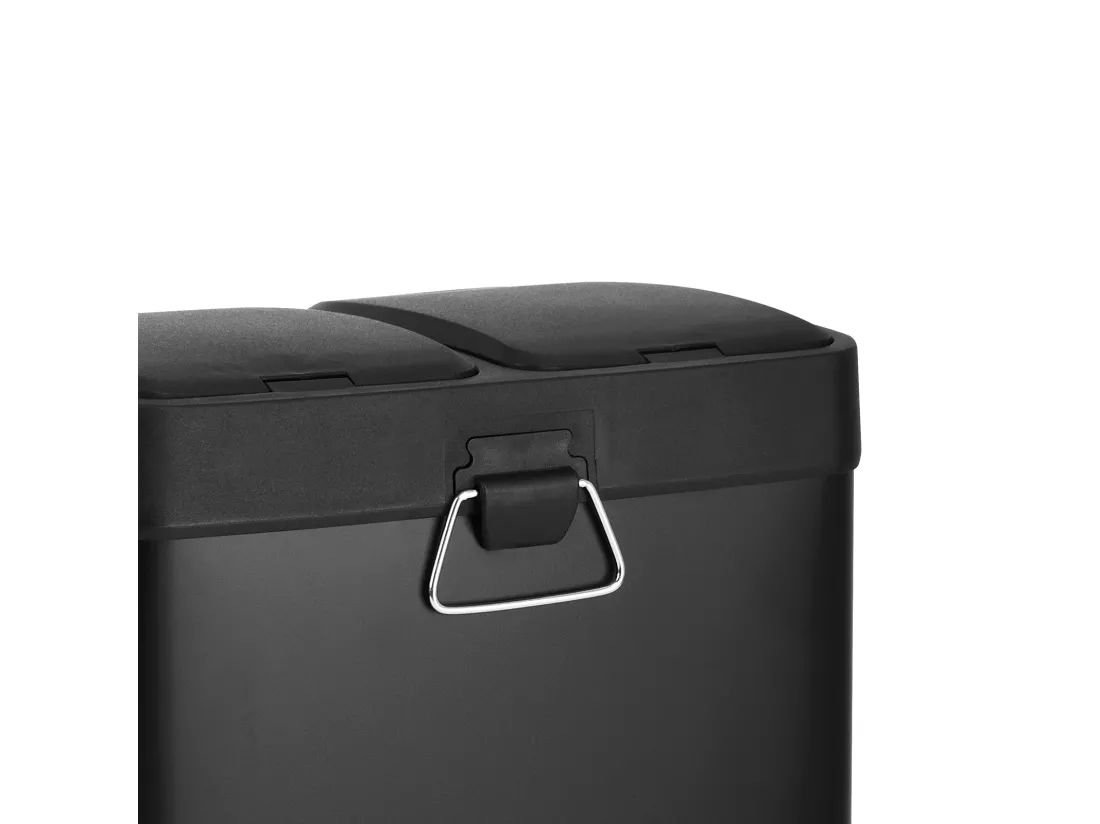 Poubelle de tri 2x8L en inox