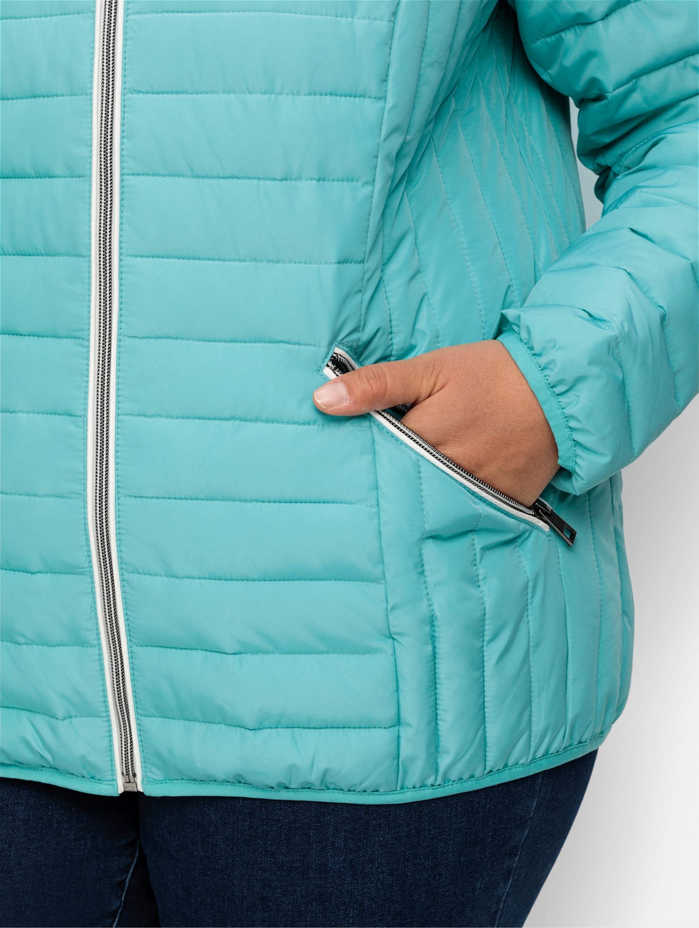 Sheego Steppjacke mit Kapuze