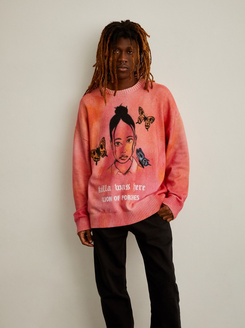 Camisola de malha tie dye Lion x Killa