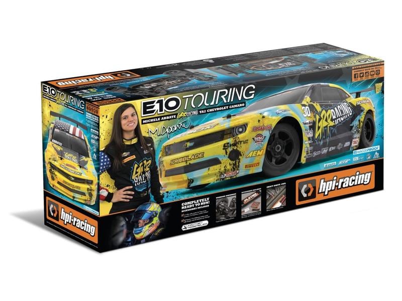 HPI Tourenwagen E10 TA2 Camaro Michele Abbate, 4WD 1:10, RT Chevrolet Camaro TA2 Tourenwagen RTR Set