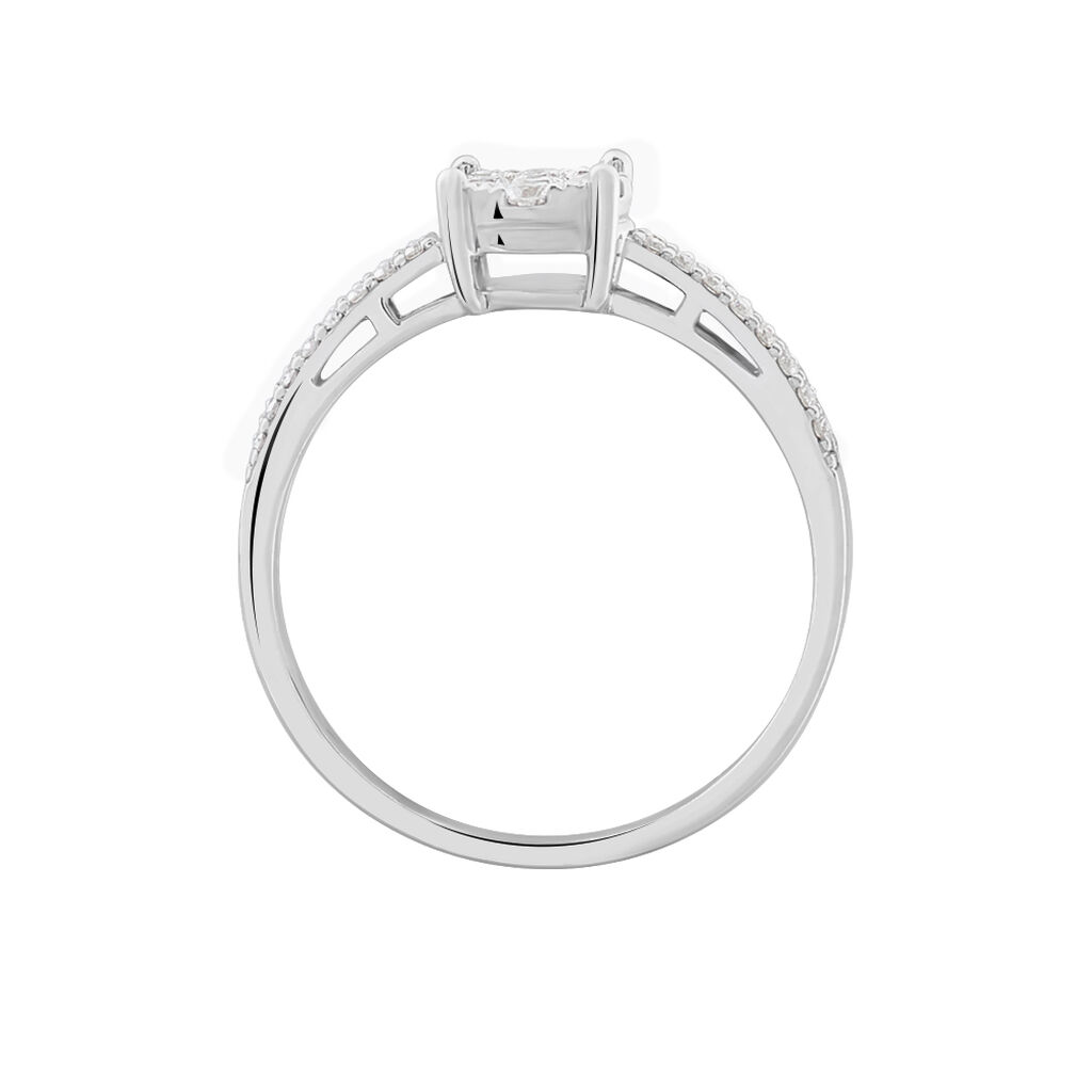 Bague Julia Or Blanc Diamant Synthetique