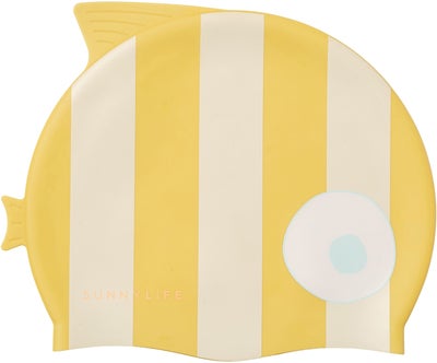 SUNNYLiFE Badehette, Finn the Fish Mustard Stripe