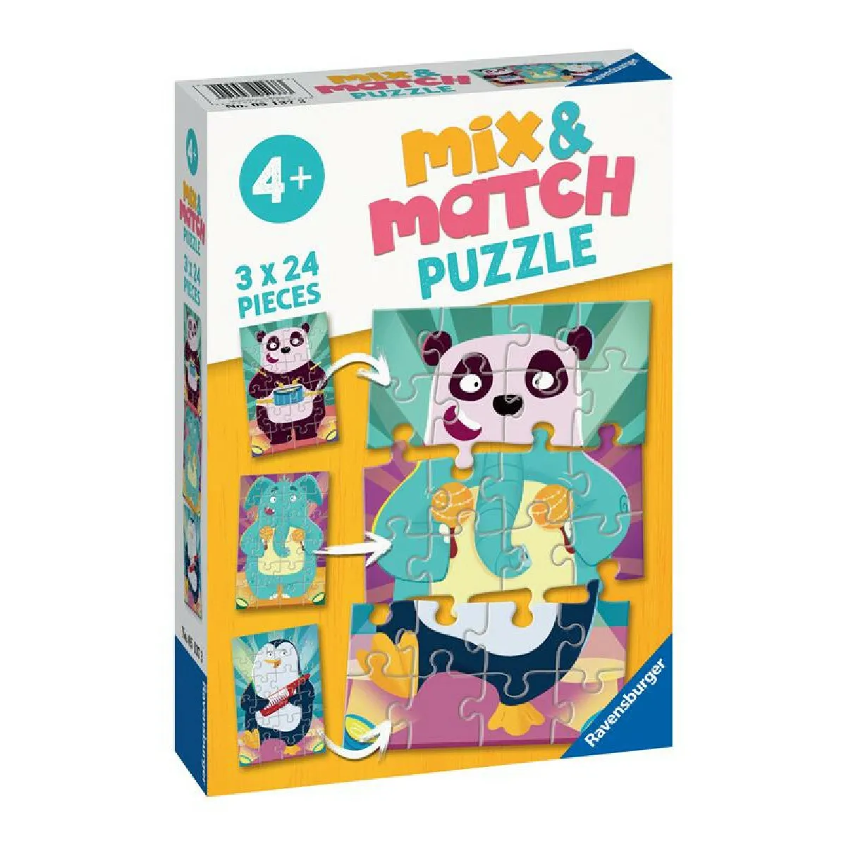Ravensburger Puzzle 3x24 pièces - Les animaux rigolos