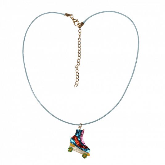 Collier à paillettes patin à roulettes Rex London