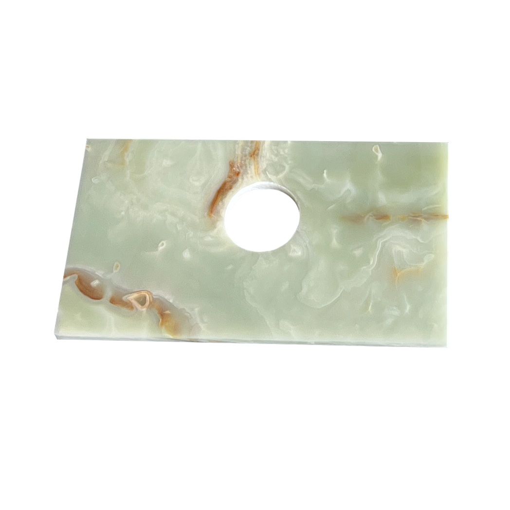 Fontana Green Onyx Micro Marble toiletmeubel 40cm walnoot