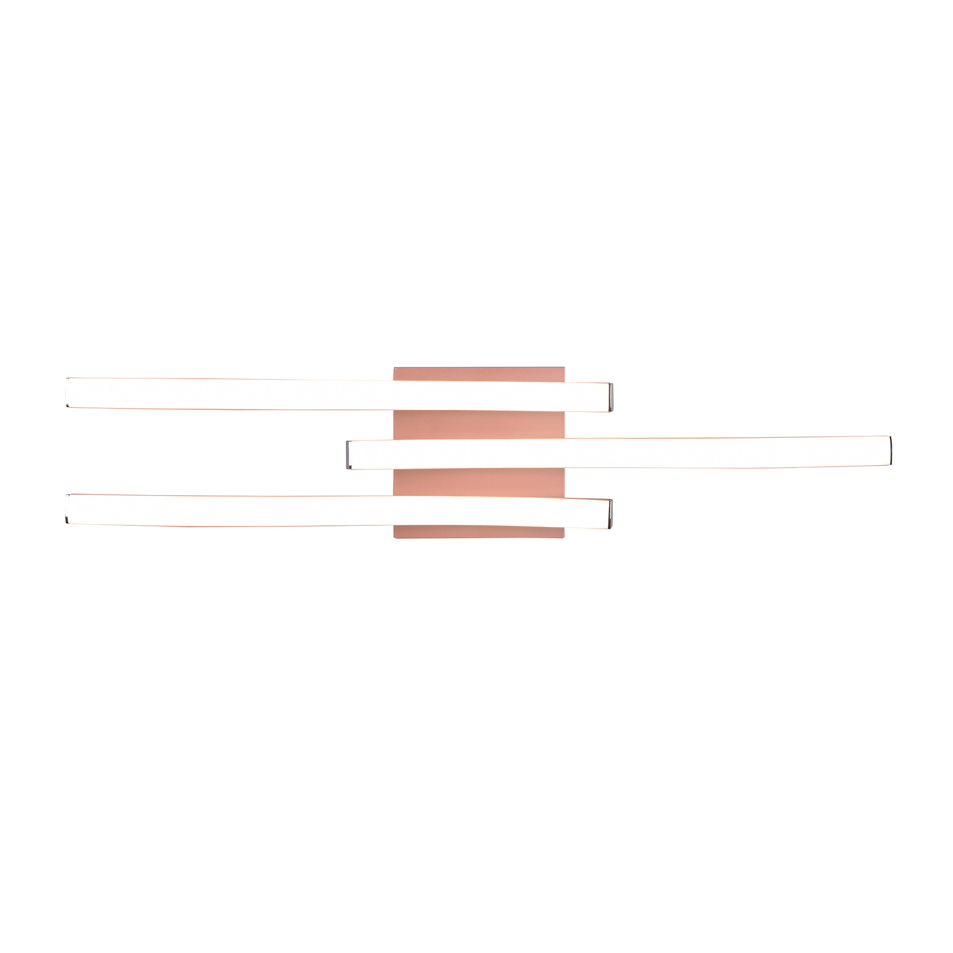 LED-Deckenleuchte - rosegold - 56 cm - 3-flammig
