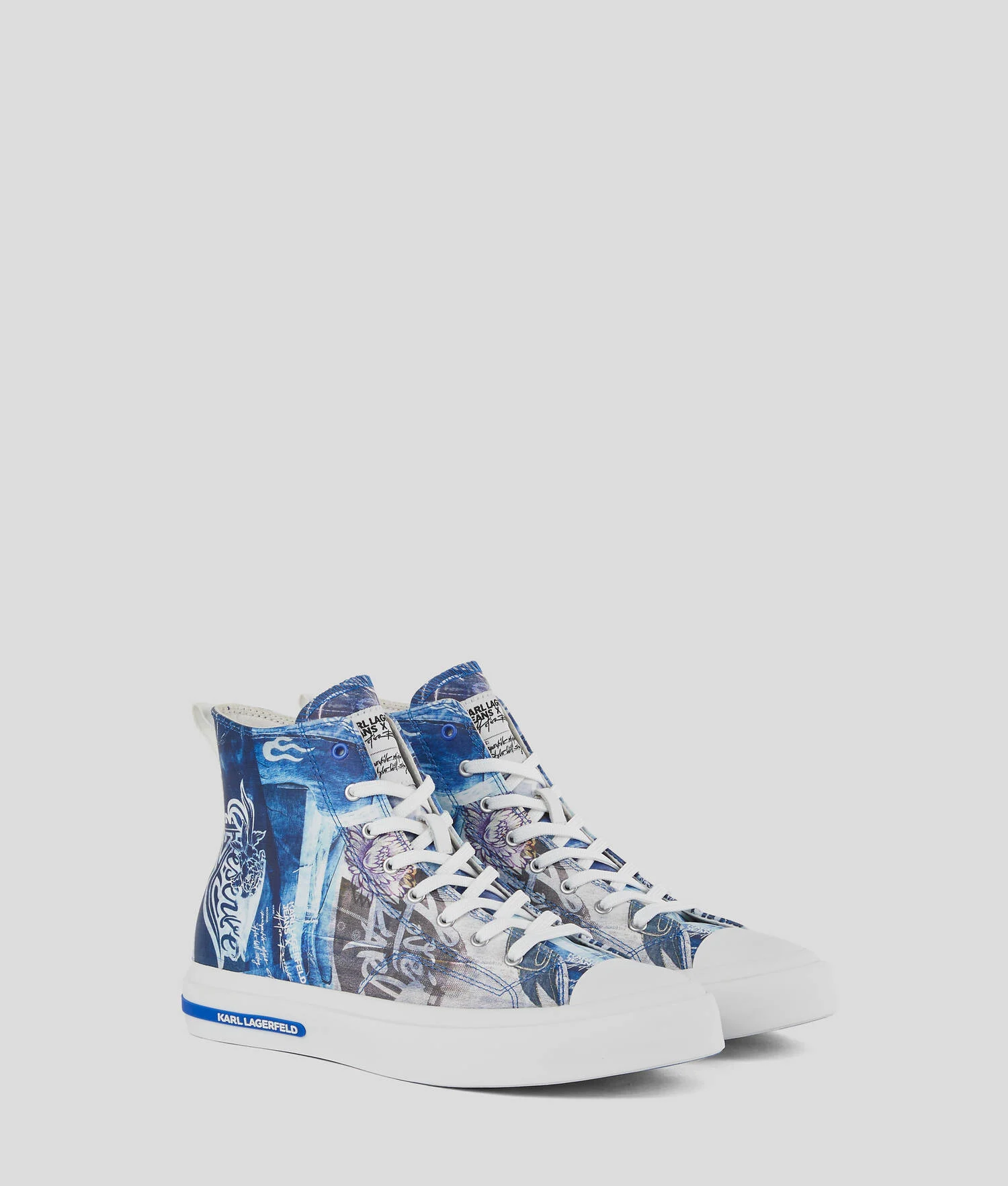 SEMELLES MONTANTES KLJ X ATELIER RESERVÉ VULC - Blanc/Bleu