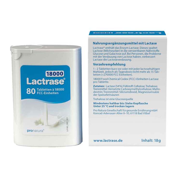 Lactrase 18.000 FCC Tabletten im Spender Doppelpackung, 80 St